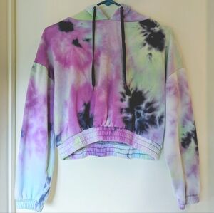 Tie-Dye Cropped Hoodie